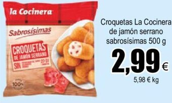 FROIZ Croquetas La Cocinera de Jamón Serrano Sabrosísimas 500 g oferta