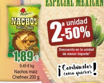 FROIZ Nachos Maíz Chefmex 200 g oferta