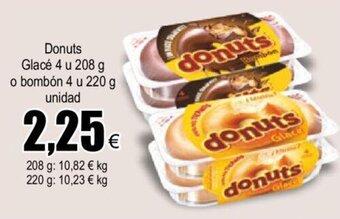FROIZ Donuts Glacé 4 u 208 g o Bombón 4 u 220 g Unidad oferta