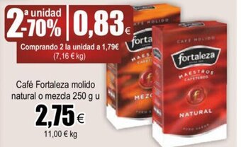FROIZ Café Fortaleza Molido Natural o Mezcla 250 g u oferta
