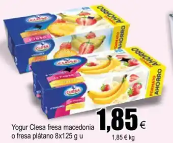 FROIZ Yogur Clesa Fresa Macedonia O Fresa Plátano 8 x 125 g u oferta