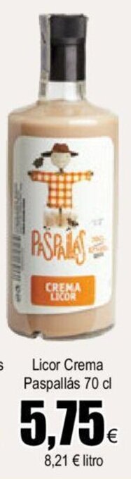 FROIZ Licor Crema Paspallás 70 cl oferta