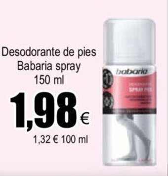 FROIZ Desodorante De Pies Babaria Spray 150 ml oferta