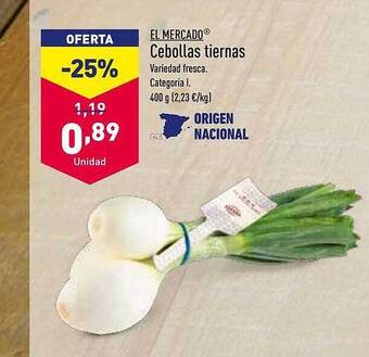 ALDI El Mercado Cebollas Tiernas oferta