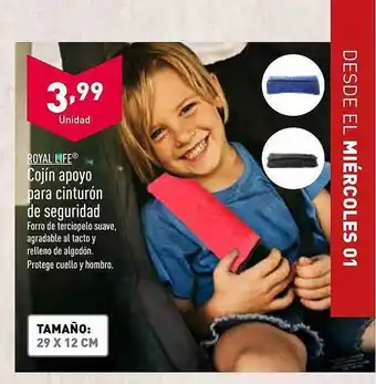 ALDI Royal Life Cojín Apoyo Para Cinturón De Seguridad oferta