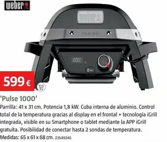 Bauhaus Barbacoa electrica weber oferta