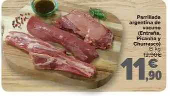 Carrefour Parrillada argentina de vacuno (entraña, picanha y churrasco) oferta