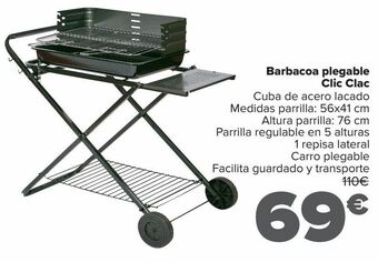 Carrefour Barbacoa plegable clic clac oferta