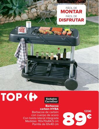 Carrefour Barbacoa carbón hyba oferta