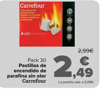 Carrefour Pastillas de encendido de parafina sin olor carrefour oferta