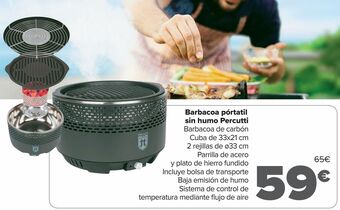 Carrefour Barbacoa portátil sin humo percutti oferta