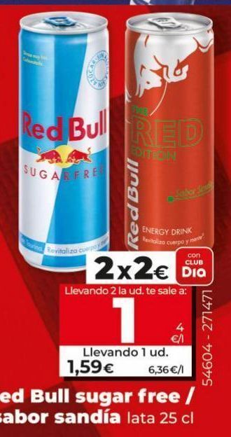 Maxi Dia Bebida energética red bull oferta