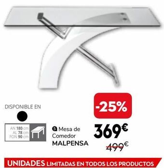 Conforama Mesa de comedor malpensa oferta