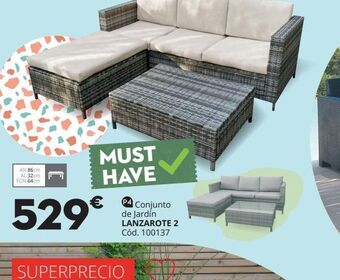 Conforama Conjunto de jardín lanzarote 2 oferta