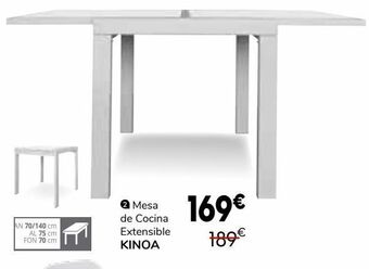 Conforama Mesa de cocina extensible kinoa oferta