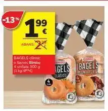 Consum Bagels classico o semillas bimbo oferta
