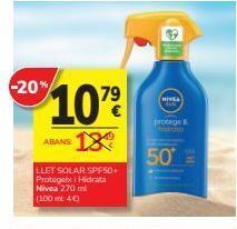 Consum Leche solar spf50+ nivea oferta