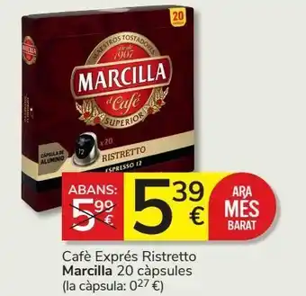 Consum Café espreso restretto marcilla oferta