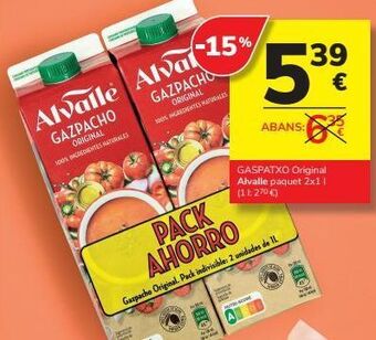 Consum Gazpacho original alvalle oferta
