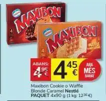 Consum Maxibon cookie o waffles blonde caramel nestlé oferta