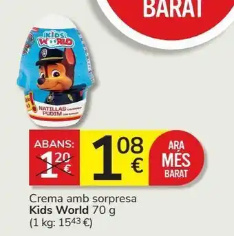 Crema con sorpresa kids worls