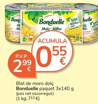 Consum Maíz dulce bonduelle oferta