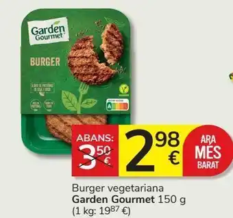 Consum Hamburguesas vegetariana garden gourmet oferta