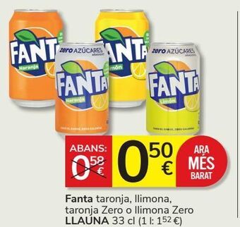 Consum Fanta naranja, limón, naranja zero o limón zero oferta