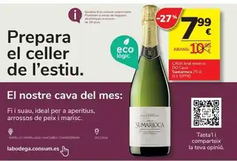 Consum Cava brut reserva do vaca oferta