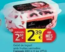 Consum Helado de yogurt con frutas consum oferta
