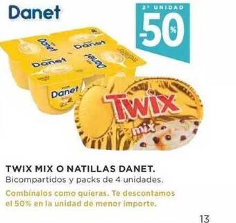 Supercor 2a Unidad -50% Twix Mix O Natillas Danet oferta