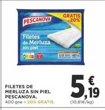 Supercor Filetes De Merluza Sin Piel Pescanova oferta