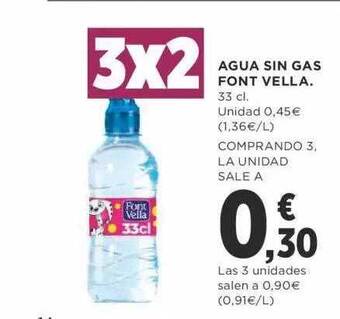 Supercor Exprés Agua Sin Gas Font Vella oferta