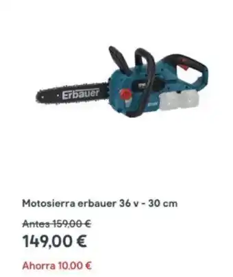 Brico Depôt Motosierra Erbauer 36 v - 30 cm oferta