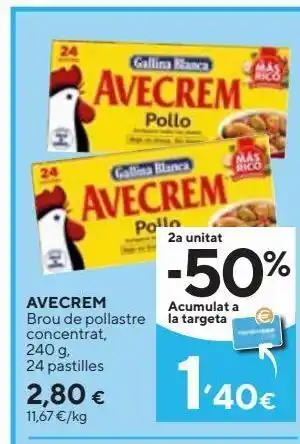 Caprabo Pastillas de caldo avecrem gallina blanca oferta