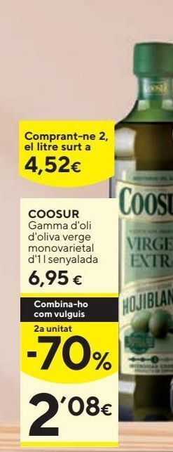 Caprabo Coosur aceite virgen extra hojiblanca 1 l oferta