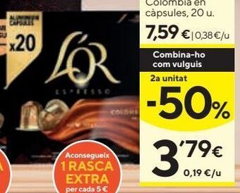 Caprabo Cápsulas de café l'or oferta