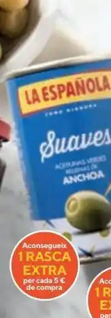 Caprabo La española aceitunas rellenas de anchoa suave 130 g oferta
