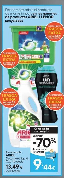 Caprabo Detergente líquido ariel oferta