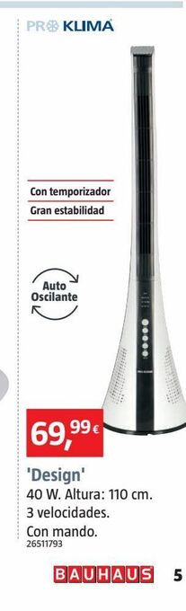 Bauhaus Ventilador torre oferta