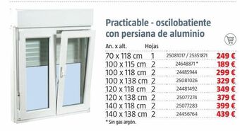 Bauhaus Ventana de aluminio oferta