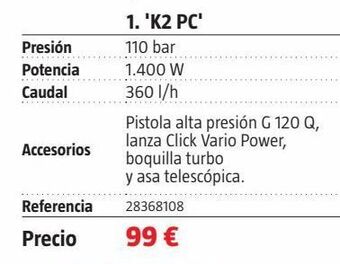 Bauhaus Hidrolimpiadora kärcher oferta