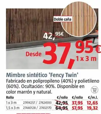 Bauhaus Mimbre artificial oferta