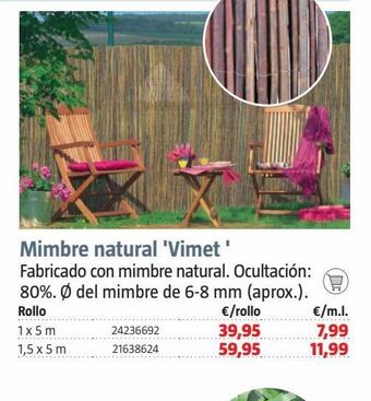 Bauhaus Mimbre natural oferta