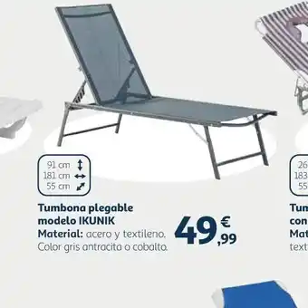 Alcampo Tumbona plegable modelo IKUNIK oferta