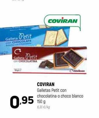 Coviran Coviran Galletas Petit Con Chocolatina O Choco Blanco oferta