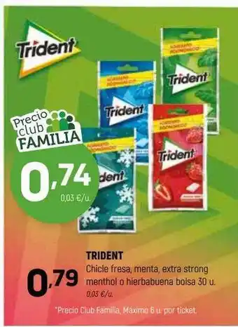 Coviran Trindent Chicle Fresa, Menta, Extra Strong Menthol O Hierbabuena Bolsa oferta