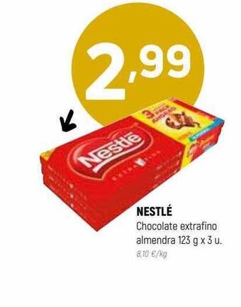 Coviran Nestlé Chocolate Extrafino Almendra oferta