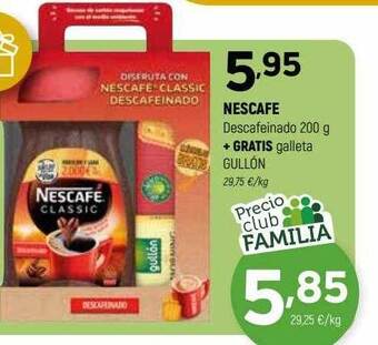Coviran Nescafe Descafeinado Galleta Gullón oferta