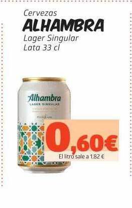 Maskom Supermercados Cervezas Alhambra Lager Singular oferta